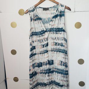 Michael Star Tie  Dye  Tunic Mini Beach Dress L